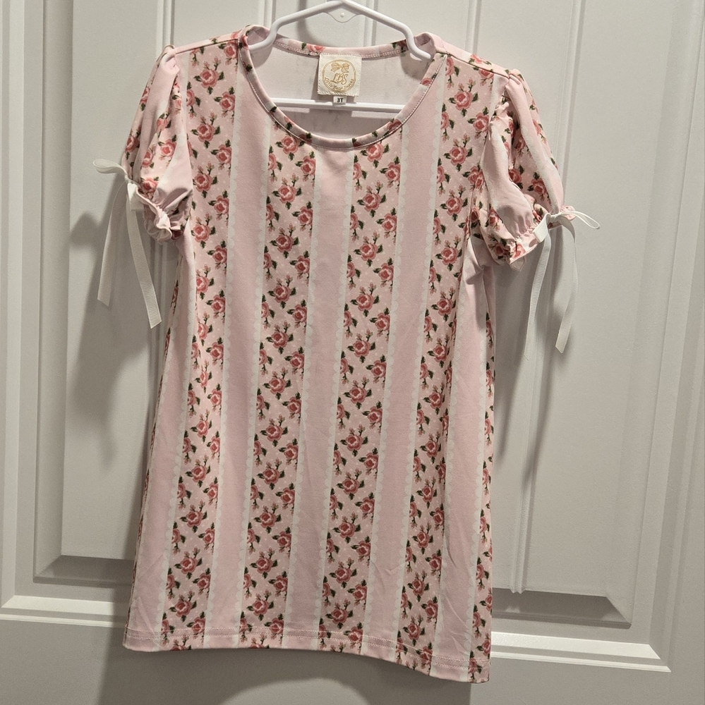 Little Bear Smocked Florence Floral Play Dress - Picture 1 of 4